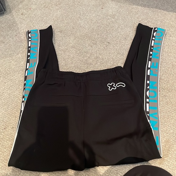 P.E Nation Black Slim Track Pants with Side Logo - Picture 5 of 9